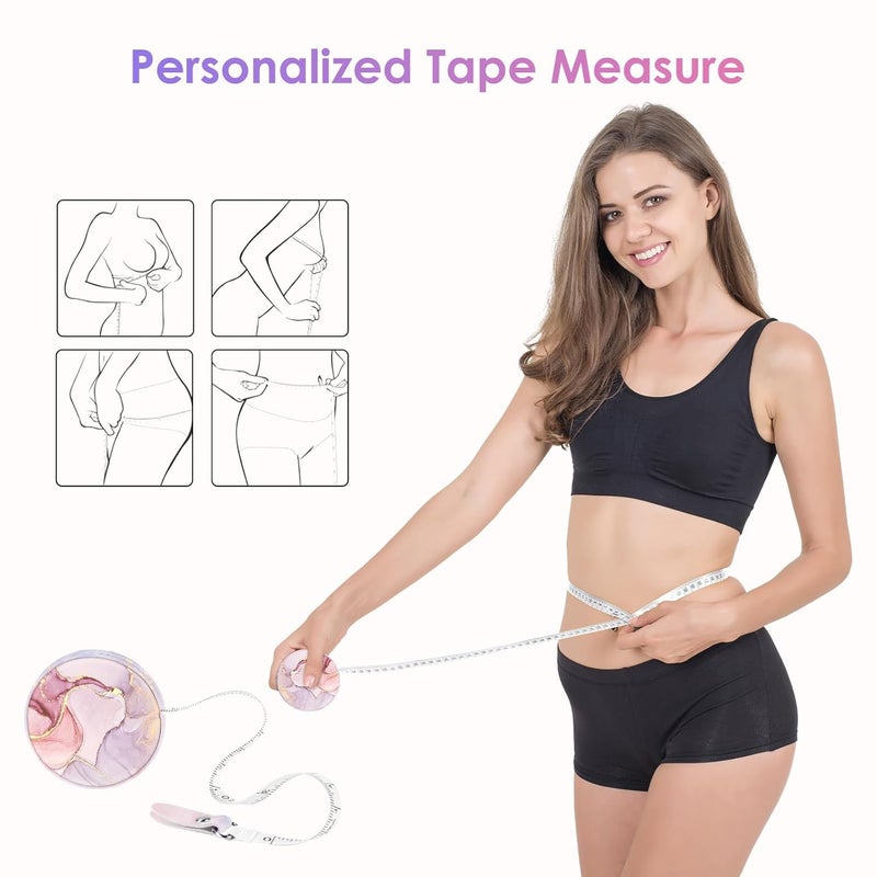 Gerkia Sewing Tape Measure，Colour Printed Small Retractable Soft Measuring Tape for Tailor Cloth Fabric Body Measurements. - Image 4